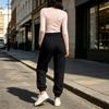 Women's Color Joggers with Pockets, Warm Cinched Casual Sweatpants