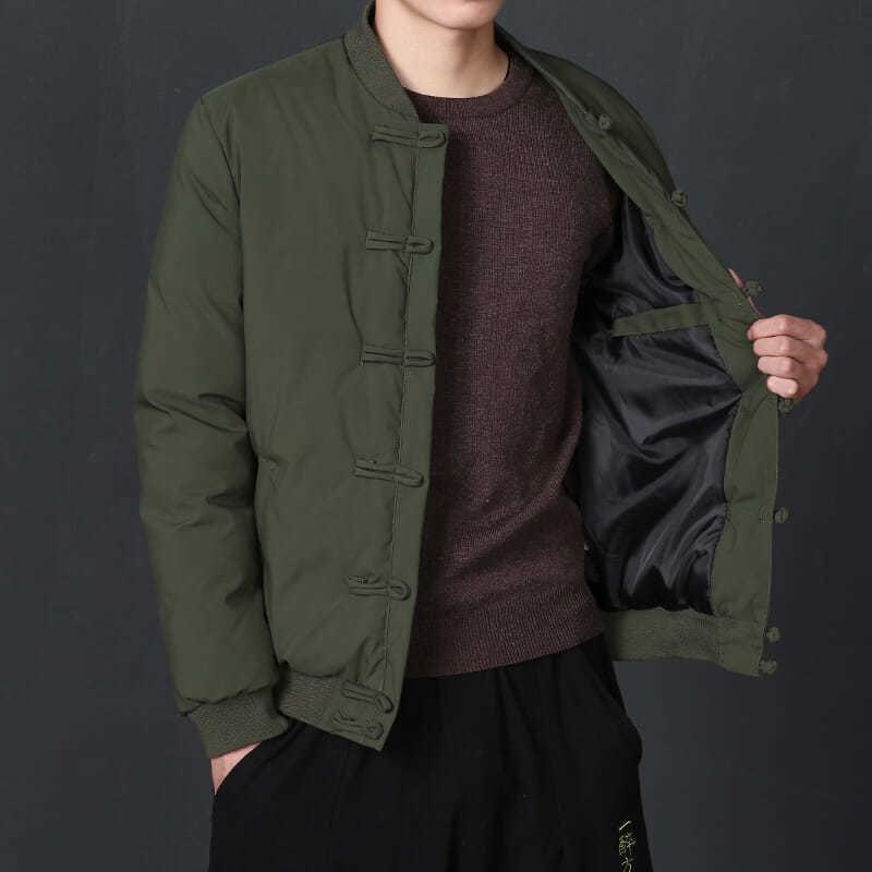 Winter Jacket Men's Short Padded Jacket Tang Suit Middle Aged Elderly Dad Wear Small Jacket Men's Jacket Trend