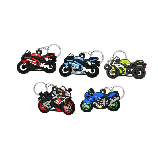 

5 шт. брелки с мультяшным мотоциклетным кулоном, обруч из нержавеющей стали, портативный женский мужской мешок, украшение, подвеска, брелок для ключей, подвески, аксессуары для ключей B