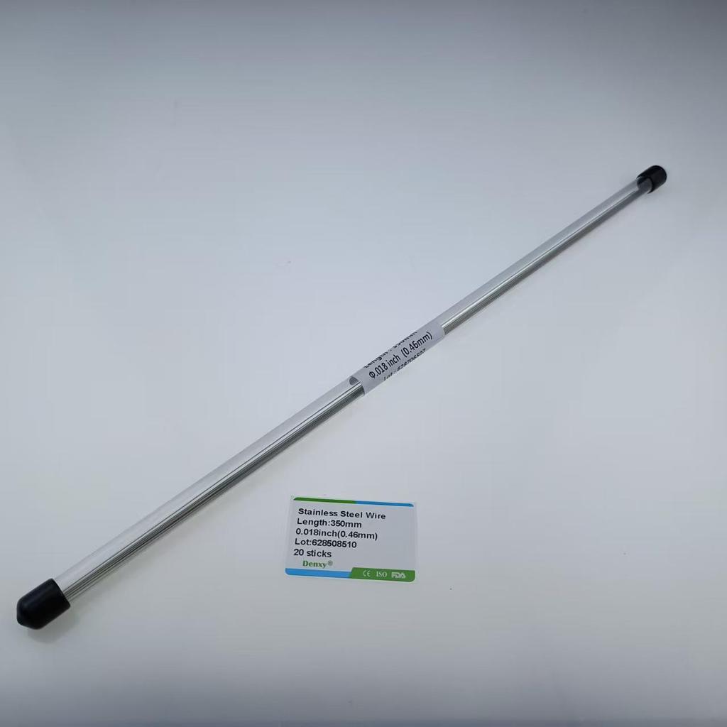 20 stk Tannregulering Rett Tråd Rustfritt Stål Koaksiale Ligaturtråder Tannlegekunst Kjeveortopedi Materiale