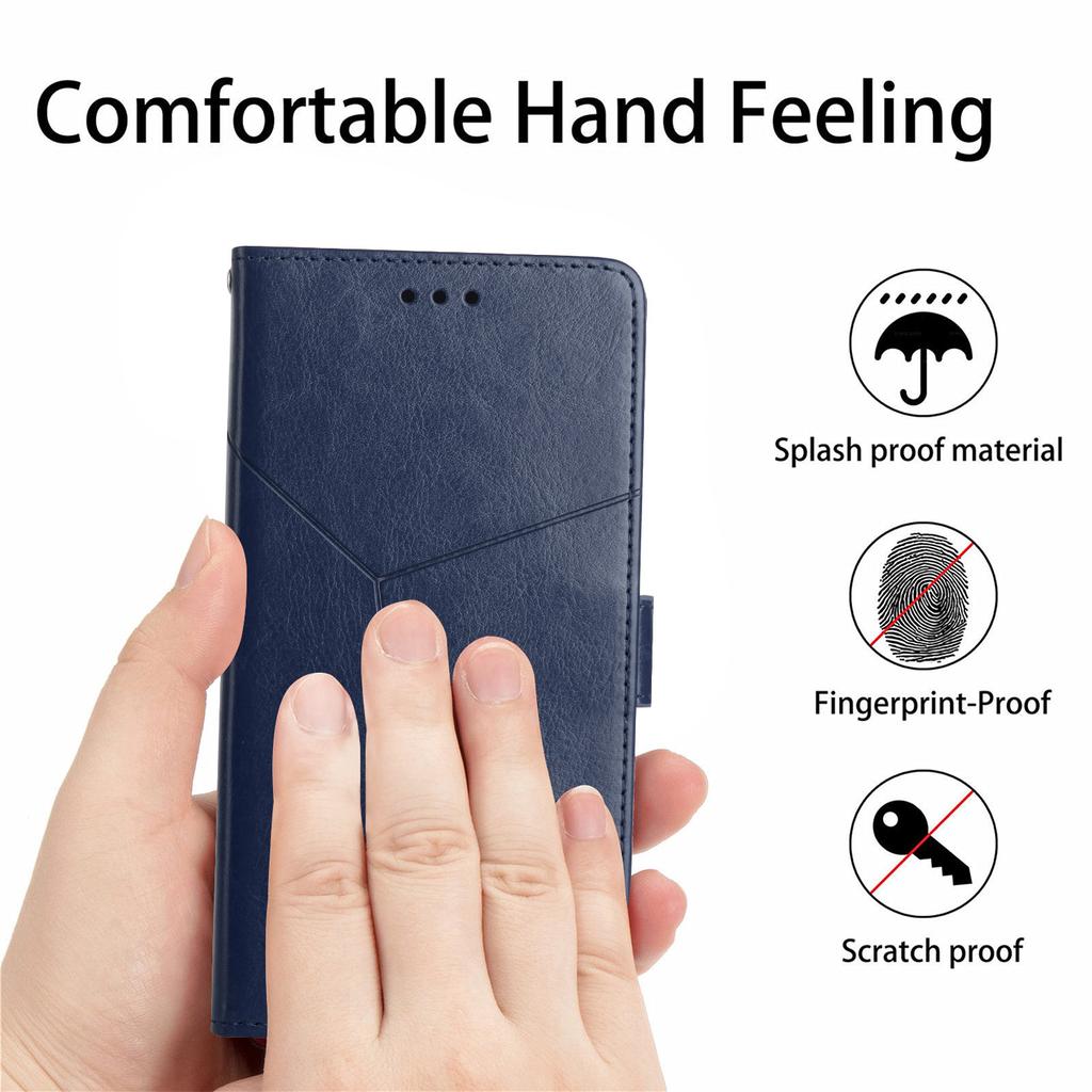 For Sony Xperia 10 VI Case with Wrist Strap Y Shaped Lines Imprint Leather Phone Cover