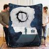 1Pc Posterillustration Print Flannel Blanket, High quality Comfortable for All Seasons, Warmth and Comfort, Perfect for Christmas Gifts