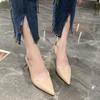 2025 Summer Casual Fashion Pointed Toe Stiletto Sandals New Sexy Elegant Banquet Comfortable High Heels Women's Shoes