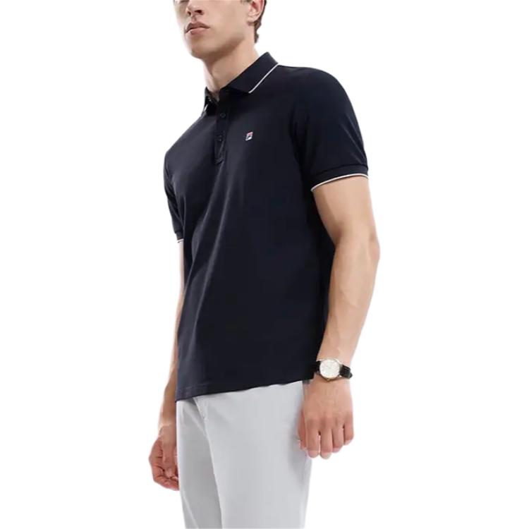 Fila Simple Comfortable Casual Short Sleeve Polo Shirt Men Tops Legendary-Blue F51M431102FNV