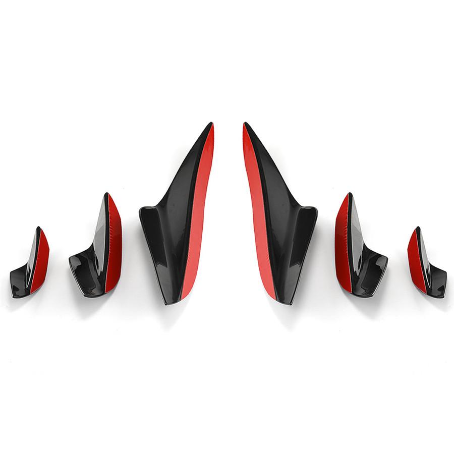 

6PCS Front Bumper Canards Lip Splitters Glossy Black for Bmw E90 E92 E93 M3 05-12