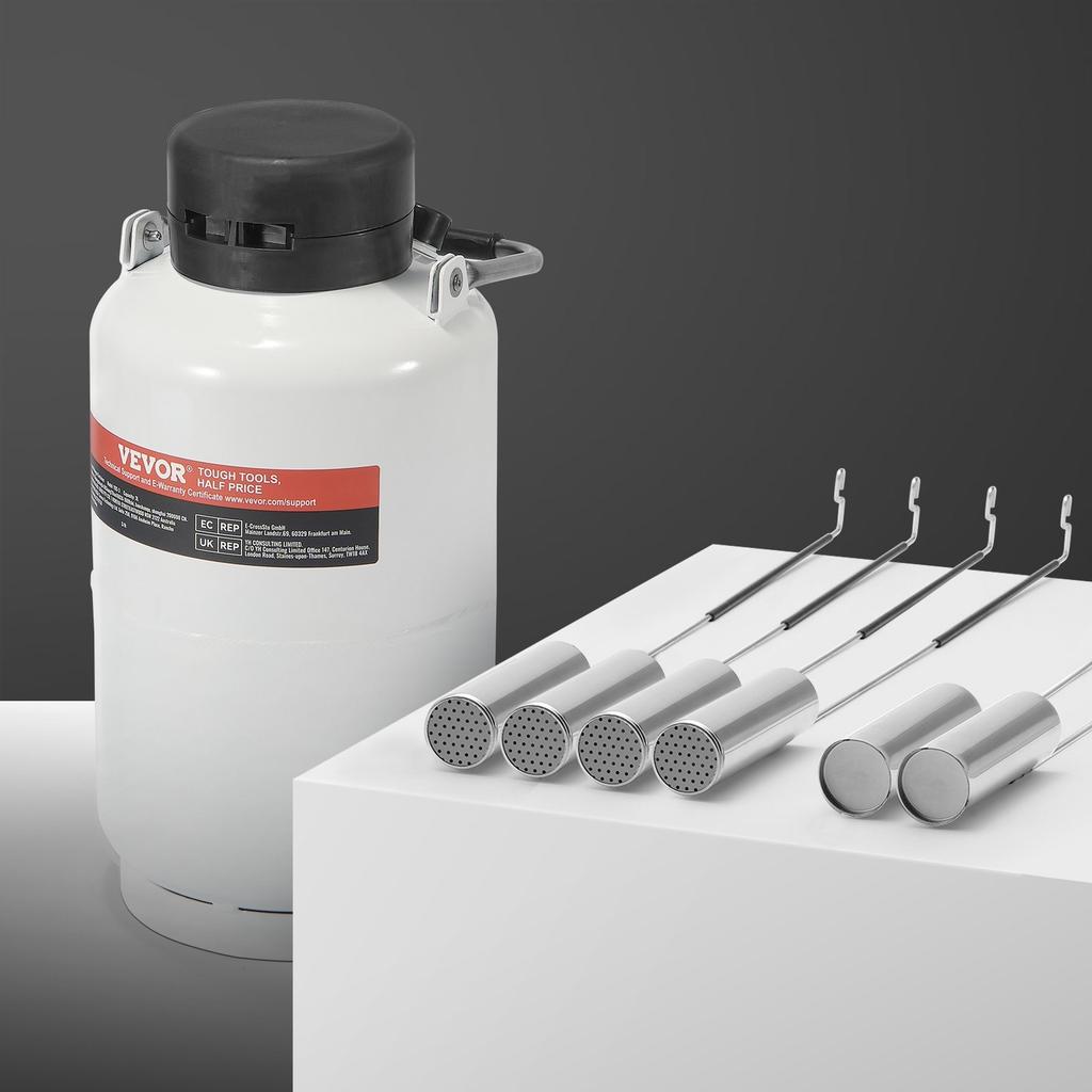 Flüssigstickstofftank 3 L Aluminiumlegierung LN2 Behälter Dewar 6 Kanister