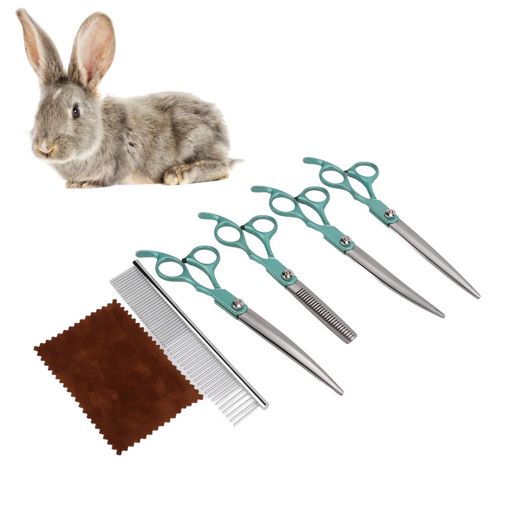 Conjunto de Tesouras para Tosquia de Animais de Estimação 7 Polegadas Tesouras Divididas com Pintura Colorida Conjunto de Tesouras para Aparar Pelo