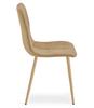 LIBRA chair - brown fabric / wood-colored legs x 2