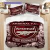 "Arsenal F.C. Gunners Emblem" Three-piece Set (1 * Duvet Cover + 2 * Pillowcase, Without Core) 2DFlat Duvet Cover and Pillowcase Soft and Comfortable