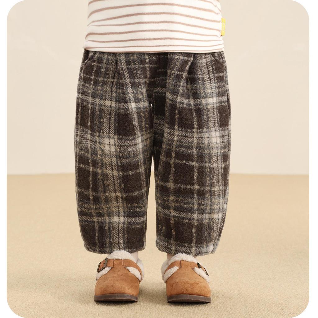 Kaka Panda Kids' Winter Fleece Pants - Cozy Autumn & Winter Wear for Boys and Girls