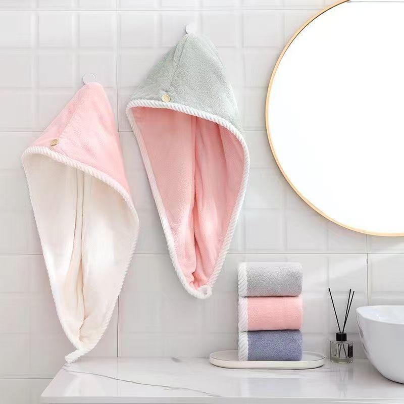 Women Hair Towel Home Terry Towels Wipe Hair Bath Towels Microfiber Towel Quick Dry Hair Drying Towel Drying Hair Bathroom