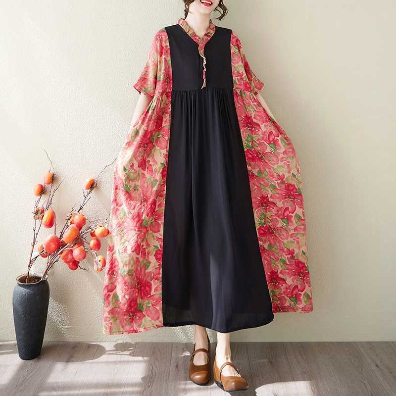 

Женское длинное платье в клетку Large size average size