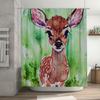 Vibrant Watercolor Deer Shower Curtain Perfect Bathroom Decoration For Kids' Room Or Master Bath