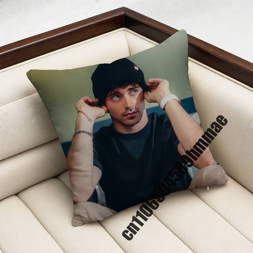 For CCharles Leclerc Throw Pillow Case Sham xcm xcm Square Car Pillowcase Pad Cushion Cover