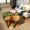 Vegetable Grains Spice Fruit Seasoning Area Rug,Carpet Rug for Living Room Bedroom Sofa Doormat Kitchen Decor,Non-slip Floor Mat