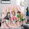 1PC Cardcaptor Sakura Patterned Flannel Blanket Suitable For All Seasons For Home Decor Warmth And Comfort Gifts Holiday Present