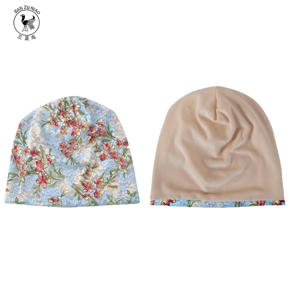 

Four Seasons Тонкий кружевной жаккардовый ажурный дышащий модный женский головной убор для химиотерапии с ворсом шляпа Baotou elastic/capped