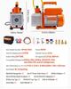 115 L/min AC Vacuum Pump and Gauge Set, Single Stage, Rotary Vane HVAC Air Vacuum Pump, A/C Refrigerant Manifold Gauge Kit, with Leak Detector, Carry