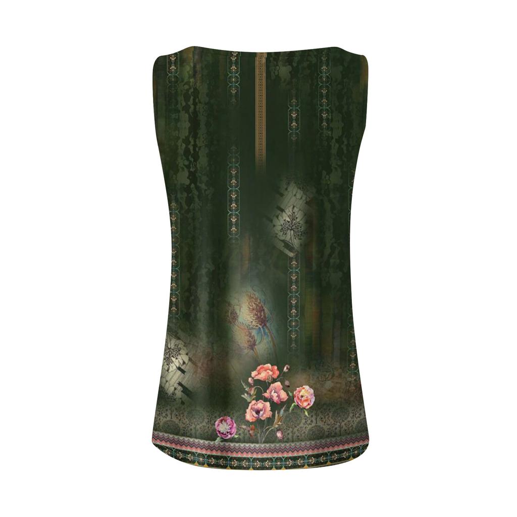 Damen T-Shirt mit Aufdruck, Knopfleiste, ärmellos, für den Alltag, Wochenende, Basic, V-Ausschnitt, normales Oberteil