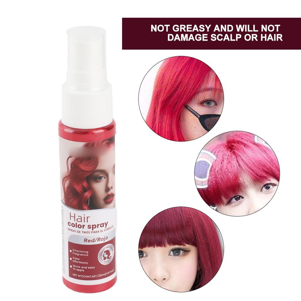 Sevich 30ml Temporary Hair Dye Spray DIY Hair Color Spray Hair Spray LiquidRed