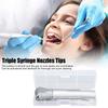 3 Way Air Water Spray Syringe Handpiece with 2 Nozzles Tips Tubes Aluminium Alloy for Dental Equipment