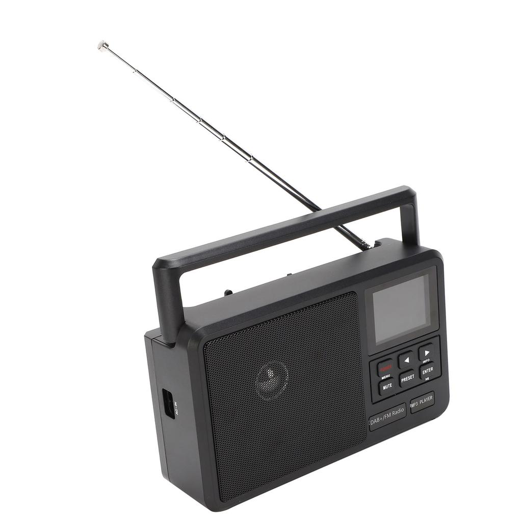 Portable DAB FM Radio Bluetooth Speaker Radio Alarm Clock Timer LCD Display for Seniors Home EU Plug 220V
