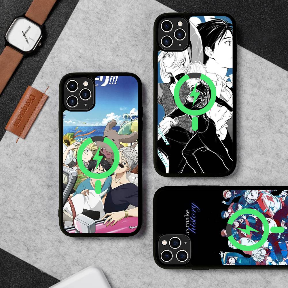 Sports Anime YURI On ICE BL For Magsafe Magnetic Wireless Phone Case For IPhone 11 12 13 14 15 16 17 Pro Max Plus Cover