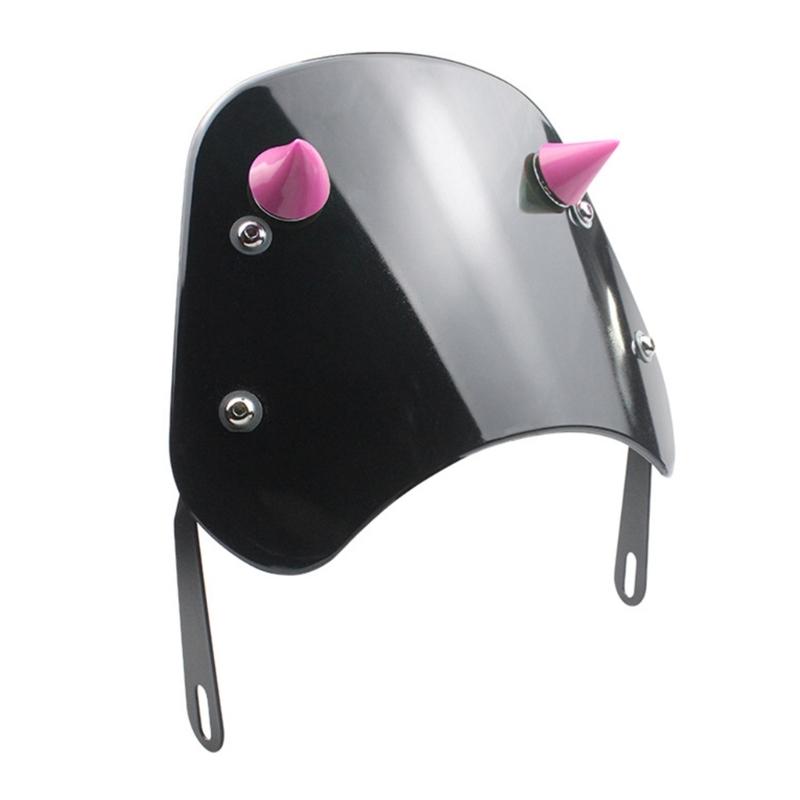 

Motorbike Modification Accessories Motorcycle Windscreen Wind Deflector Front Windscreen for 5-7inch Headlight Windshiel рожевий
