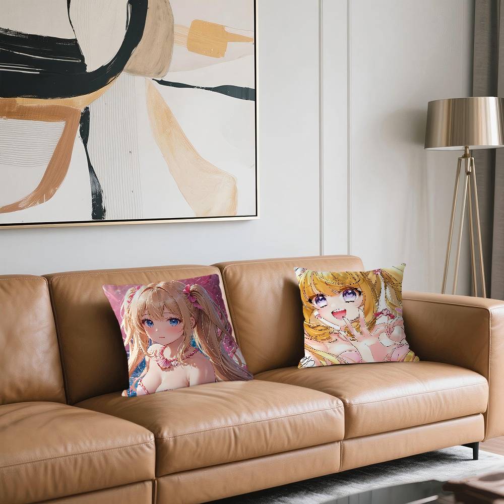 Mermaid Melody Anime Pichi Pitch Pillowcase Toon Gift Cushion Cover Bedroom Home Sofa Chair Seat Decor Pillow Case