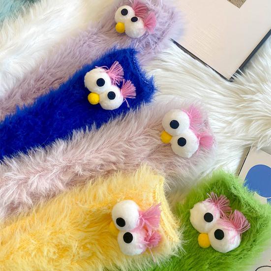 Funny Fuzzy Silly Socks for Women Fluffy Slipper Socks 3D Novelty Face Plush Socks Winter Warm Cute Floor Socks
