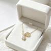 Trendy Sweet Bow Zircon Pendant Necklace for Women - Elegant Clavicle Chain