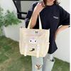Kuromi New Series Girls Large Capacity Messenger Bag Fashion Cartoon Tote Bag All Match Students Causal Oxford Cloth Bag