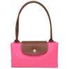 Longchamp Le Pliage 28 Knoop Ritssluiting Lange Handgreep Leer Knoopvormige Schouder Tote Tas Kleine Dames Handtassen Roze 2605089P73