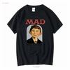 Vintage 1987 Mad Magazine Alfred E Neuman T Shirt Size Large Long or Short Sleeves Vintage Washed Breathable Homme Slightly