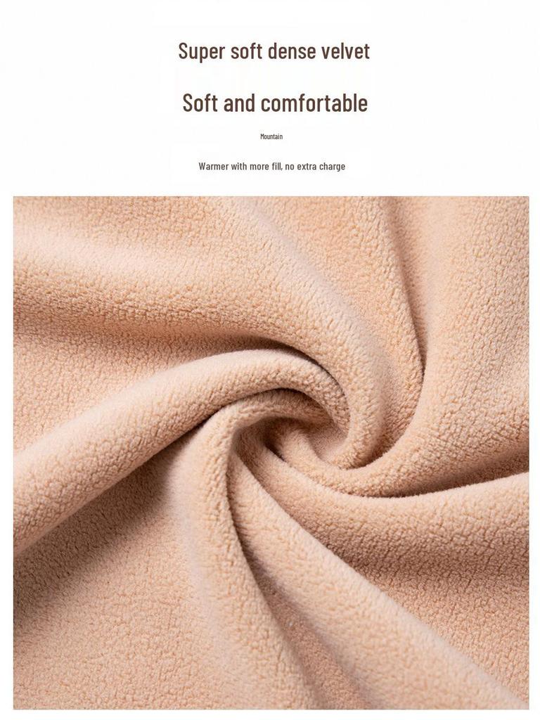 Warm Fleece-Lined Winter Clothing Set for Middle-Aged and Elderly Women: Cozy Base Layer for Autumn and Winter