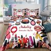 Nordic Cosmetic Fashion Girl Perfume Comfortable Duvet Cover Pillowcase Bedding Set Children Bedroom Decoration Home Textile