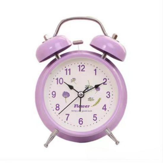 Creative and Fashionable Bedside Mute Simple Student Cartoon Alarm Clock Multifunctional Metal Children Luminous Small Watch
