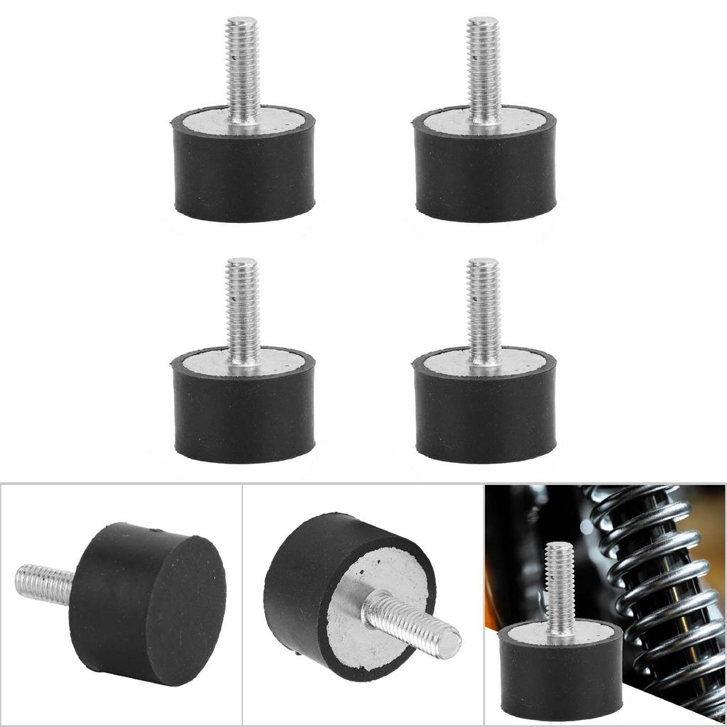 4 STK Anti-vibrasjonsgummi spolemontert isolator Anti-sjokkvibrasjonsdemper (VE25*15 M6*18)