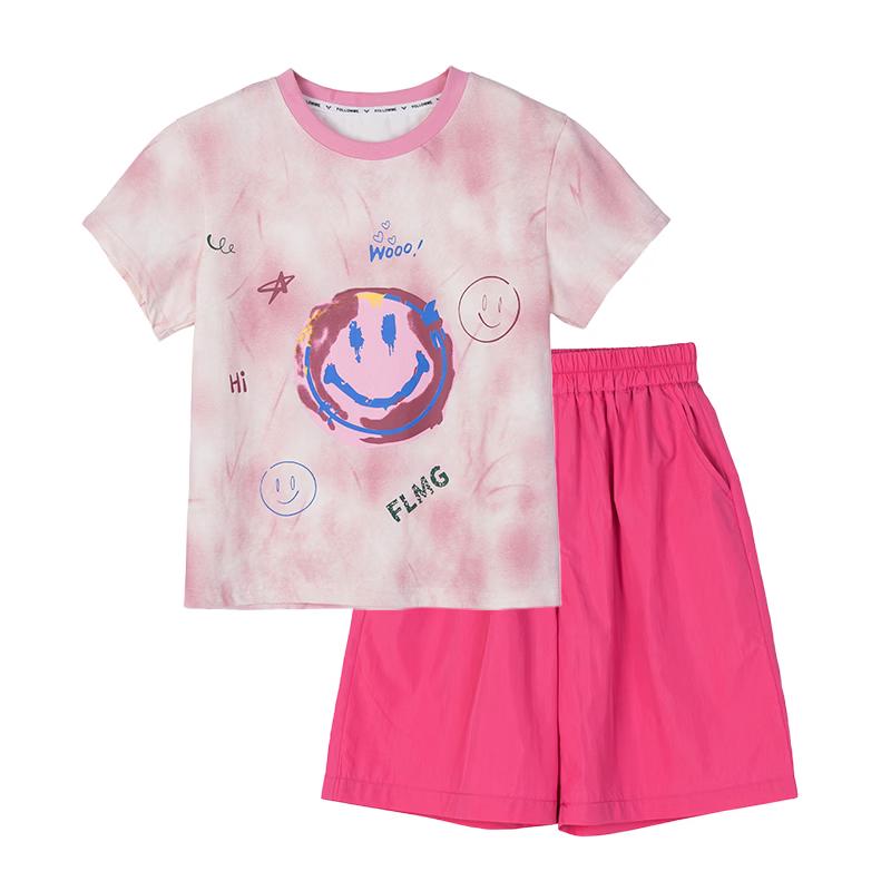 Funlom Girls' Summer Smile Print Two-Piece Set