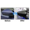 2pcs Glossy Black/ Carbon Fiber Car Side Door Rearview Mirror Cover Cap Sticker Trim for Mazda 3 Axela