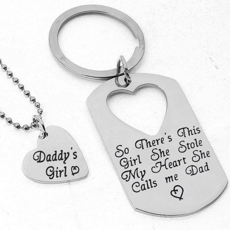 Colier Militar Pandantiv Inimă Piersică Oțel Inoxidabil Breloc - Cadou Ziua Tatălui & Ziua Recunoștinței