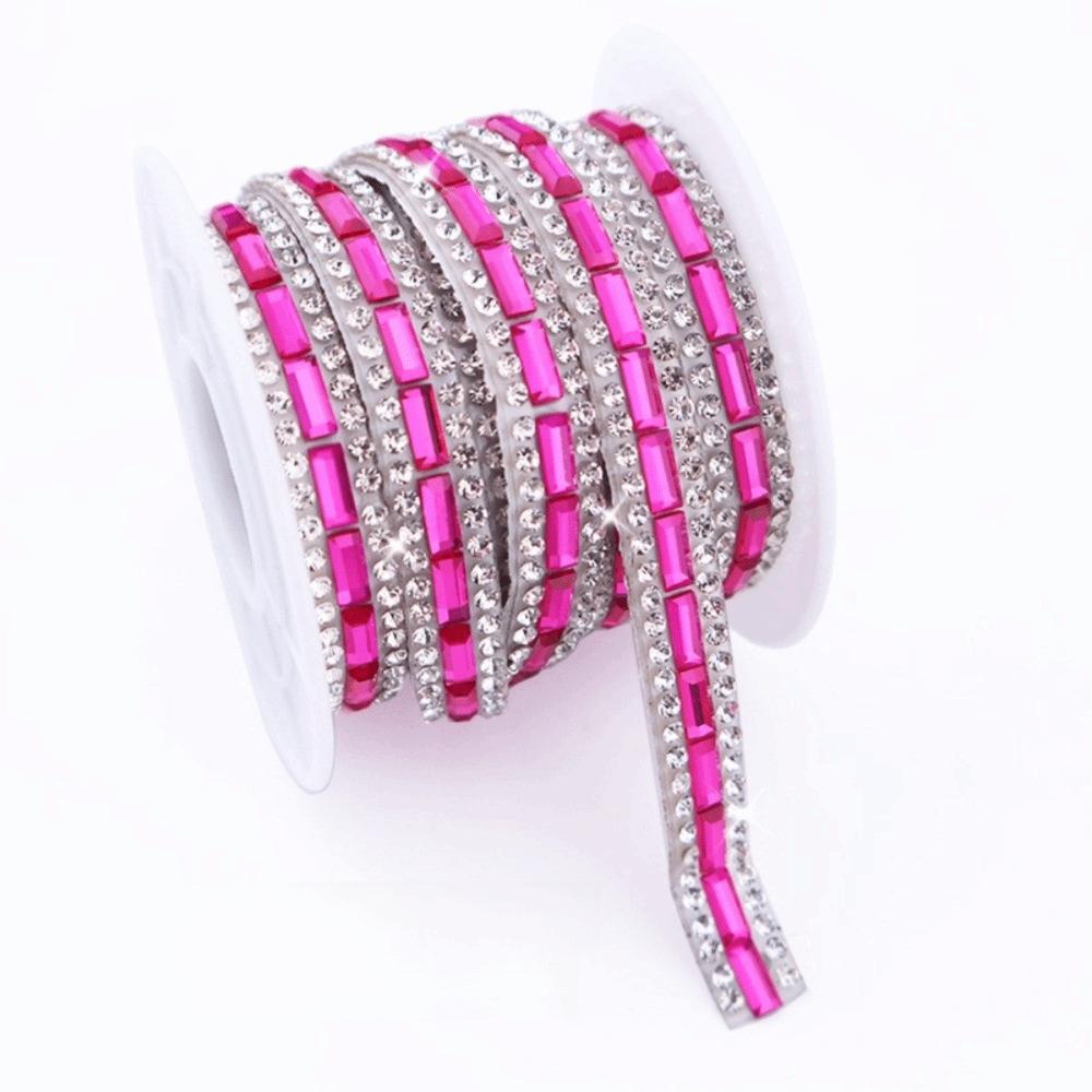Rhinestone Trim Colorful Crystal Strip Self Adhesive Flexible Rhinestone Strip DIY Supply Shiny Apparel Accessory Bag Decor