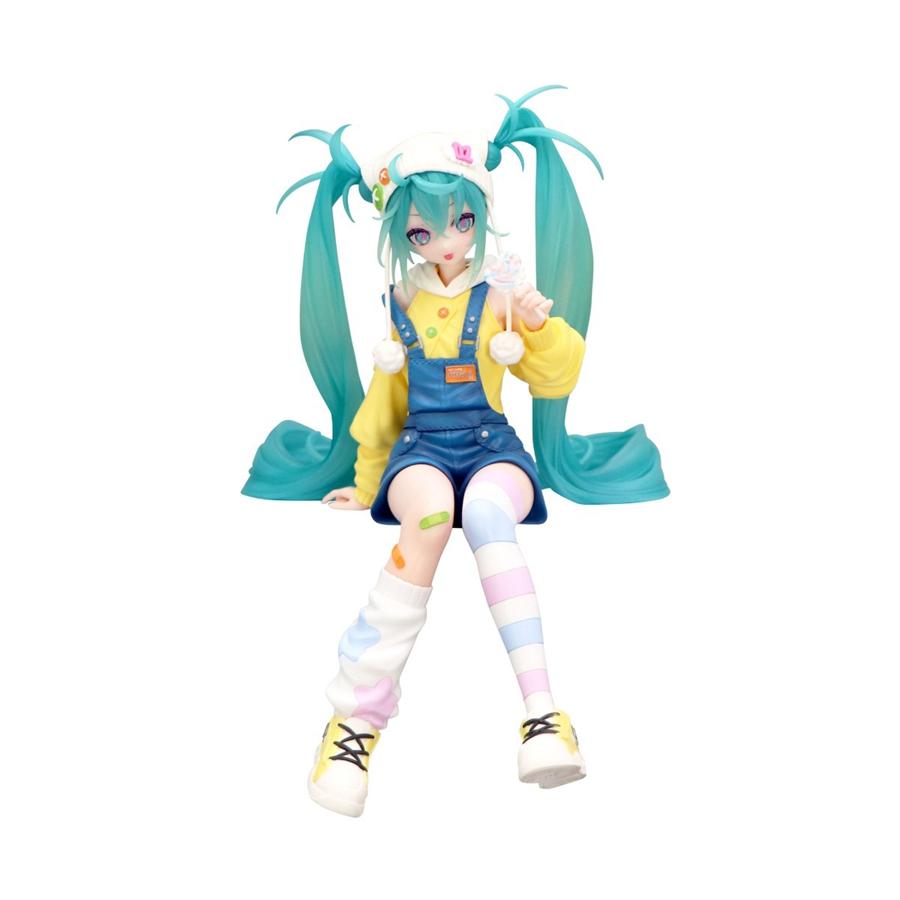 12cm Hatsune Miku Anime Figure Lollipop Miku Action Figure Kawaii Girl Noodle Stopper Figurine PVC Collection Model Doll Toys