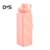 Silicone Foldable Water Bottle 610ml Leakproof Collapsible Water Bottle for Travel Camping Hiking Sports Outdoor BPA Free Portable Reusable Water Cup