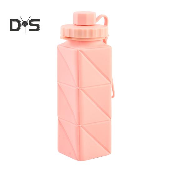 Silicone Foldable Water Bottle 610ml Leakproof Collapsible Water Bottle for Travel Camping Hiking Sports Outdoor BPA Free Portable Reusable Water Cup