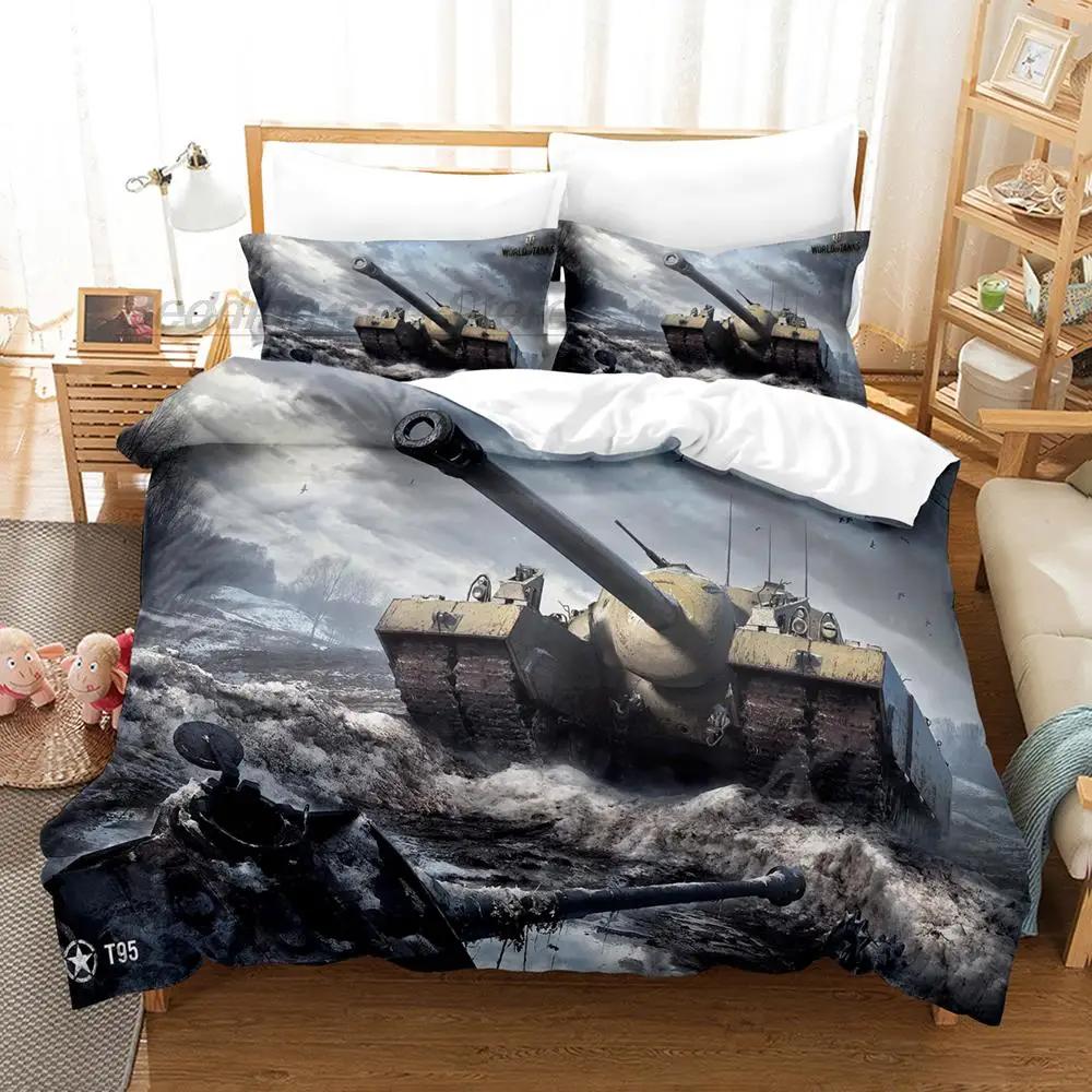 World Of Tanks Bedding Set Single Twin Full Queen King Size Bed Set Aldult Boys Bedroom Duvetcover Sets 3D Print Bed Sheet Set