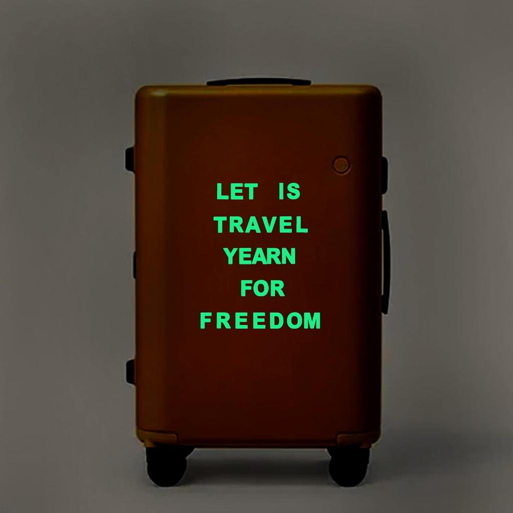 TOMALL 84pcs Glow In The Dark Alphanumeric Luminous Stickers Alphabet Letter Number Set Night Safety Luminous Decals Accessories DIY for Mailbox