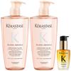Kerastase Rose Shampoo & Hair Oil Set