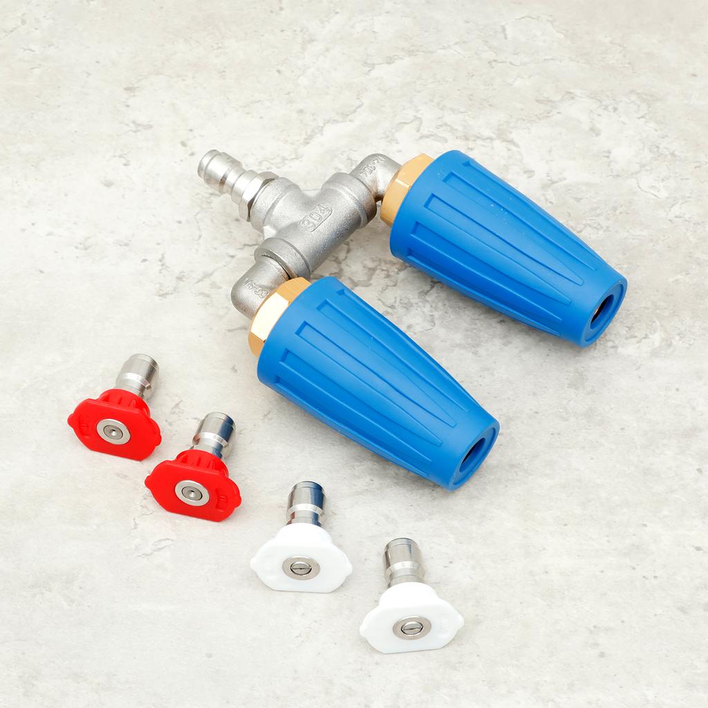 4-in-1 Turbo Nozzle Pressure Washer 2.0 Orifice Quadruple Turbo Nozzle  360° Rotating 1/4" Quick Connector 4000 PSI Tip Turbo