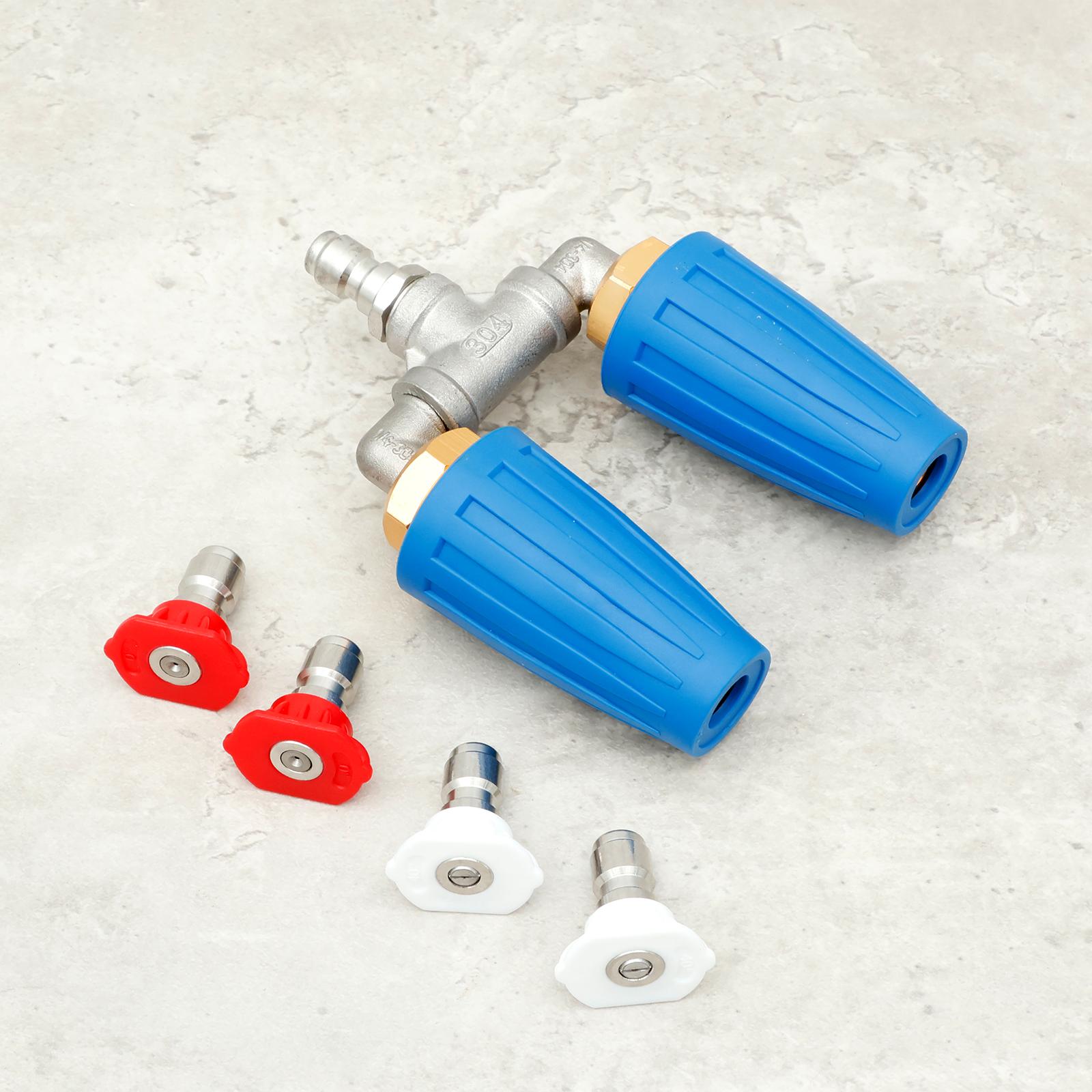 

4-in-1 Turbo Nozzle Pressure Washer 2.0 Orifice Quadruple Turbo Nozzle 360° Rotating 1/4 Quick Connector 4000 PSI Tip Turbo